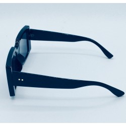 Ladies Large Square Frame Thick Sunglasses Black Item LLSB-001