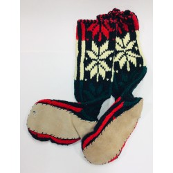 Knee High Natural Earth Shoes Black Red Green KNES-001