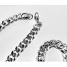 Men's 14MM Stainless Steel "Platinum Look" 30 inch Chain Item MSSC-30-0014