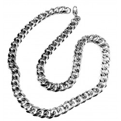 Men's 14MM Stainless Steel "Platinum Look" 30 inch Chain Item MSSC-30-0014