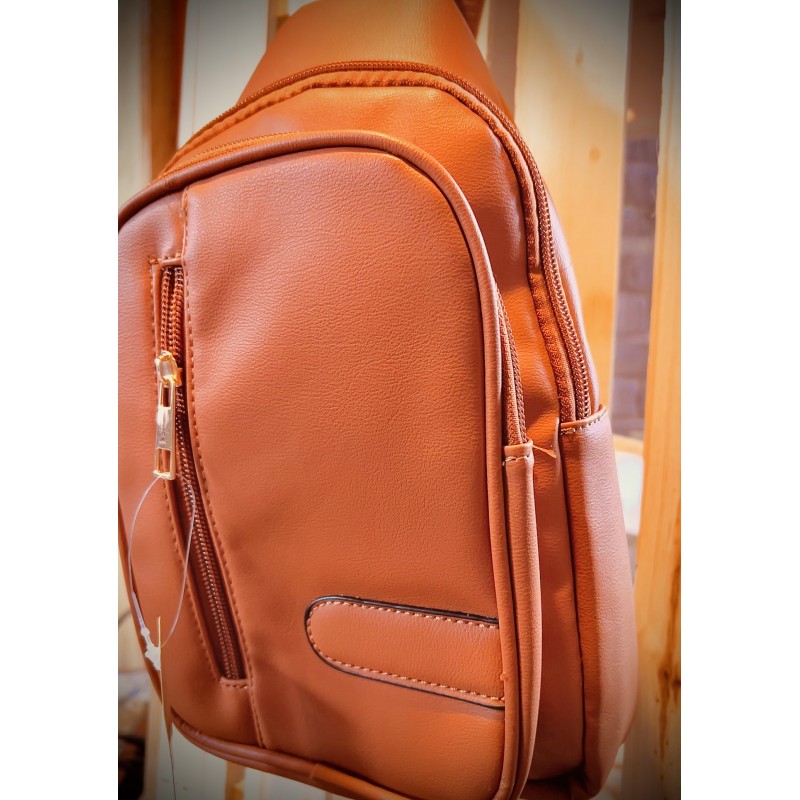 Unisex Camel Brown Side Kick Everyday Cross Body Shoulder Bag Item SCBB-0001