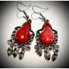 Red Coral Ladies Earrings Item LRCE-001