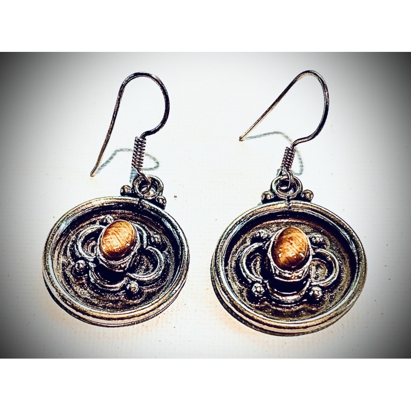 Ladies Brown Tiger’s Eye Earrings LTEE-001