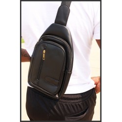 Unisex Black Side Kick Everyday Cross Body Shoulder Bag Item SCBB-0003