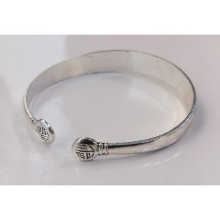 Tibetan Om Mani Padme Hum Silver Plated Bracelet Item TOSB-0001