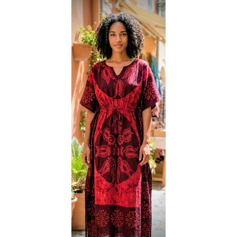 UrbanTraders Maroon Batik Dress UTMBD-001