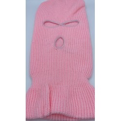 3-HOLE FACEMASK/SKI BALACLAVA/LIGHT PINK