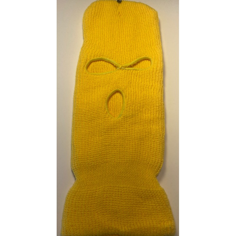 3-HOLE FACEMASK/SKI BALACLAVA/YELLOW