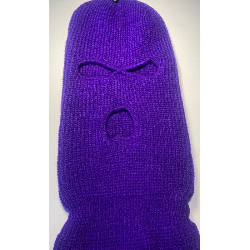 3-HOLE FACEMASK/SKI BALACLAVA/COLOR PURPLE