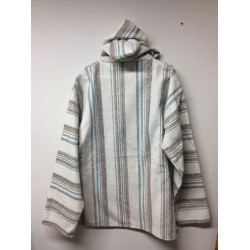 White Baja Zip Up Drug Rug Jacket Size 50 - 52