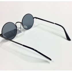 Unisex Round Black Sunglasses Thin Frame Item No URBT-001 by UrbanTraders.us