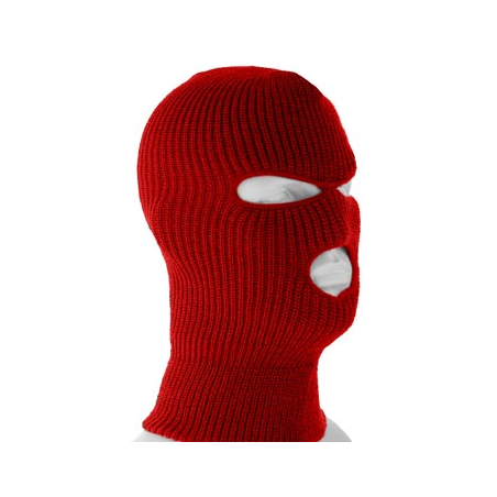 3-HOLE FACEMASK/SKI BALACLAVA/RED COLOR