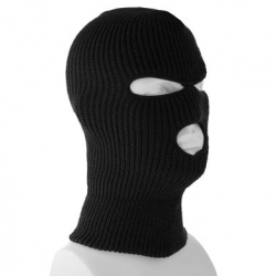 3-HOLE FACEMASK/SKI BALACLAVA/BLACK