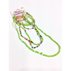 3PC Waist Bead Lime Green Set Item 3WBL-001