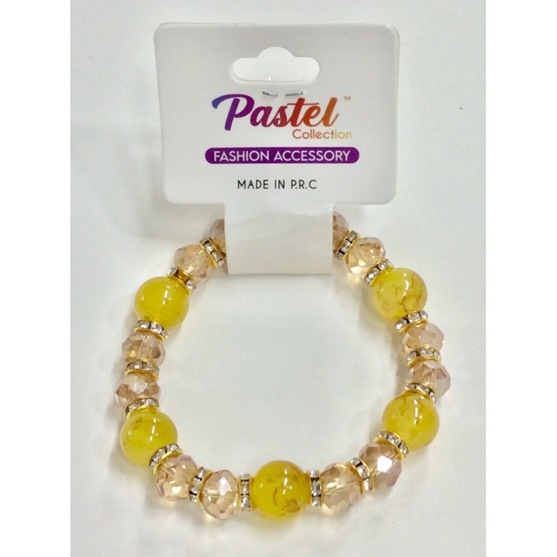 Yellow Crystal Adjustable Bracelet Item YCAB-001