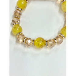 Yellow Crystal Adjustable Bracelet Item YCAB-001