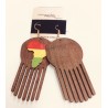 Natural Brown African Hand Earrings Item NBAE-001