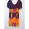 Ladies Tie Dye Burgundy Orange Sun Dress Item TDBO-001