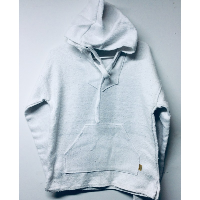 White Pullover Baja Hoodie Small Item WPHS-001