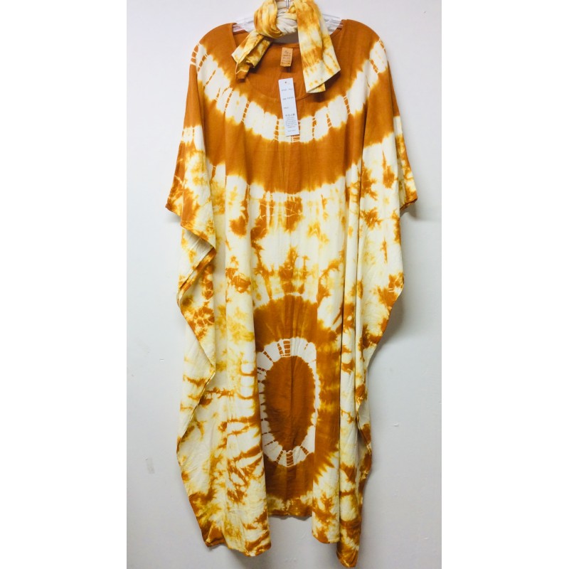 Ladies Rust Tie Dyed Plus Summer Dress Item LPSD-002