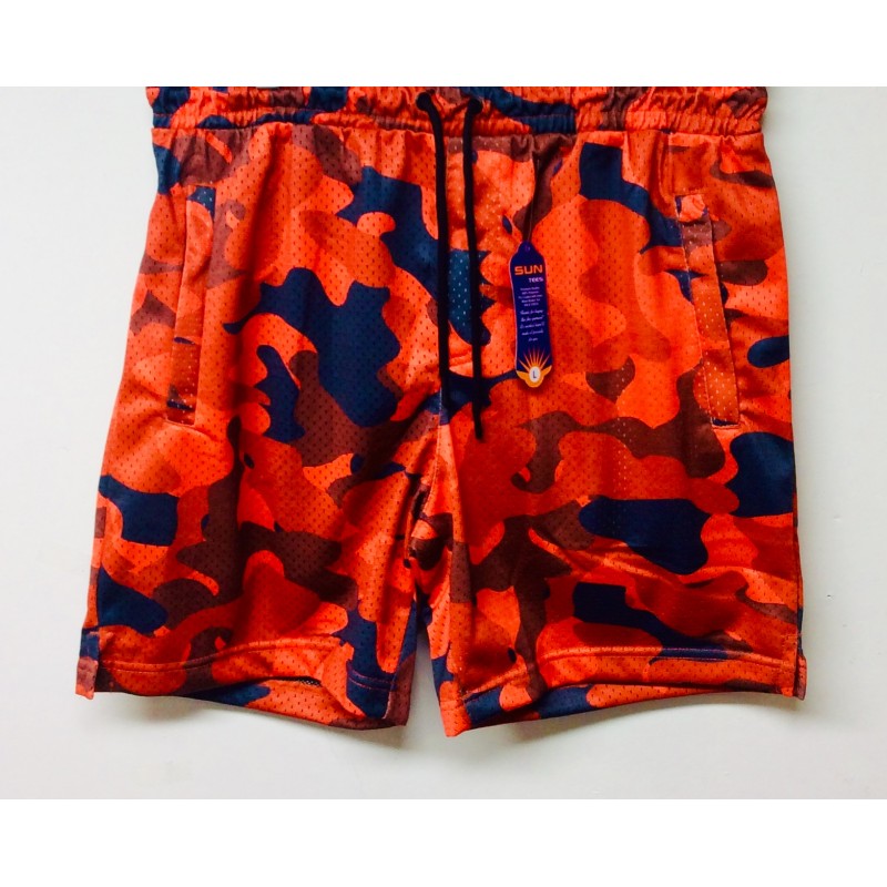 Men’s Red Black Abstract Design Swimming Boogie Board Shorts Item MRBS-002