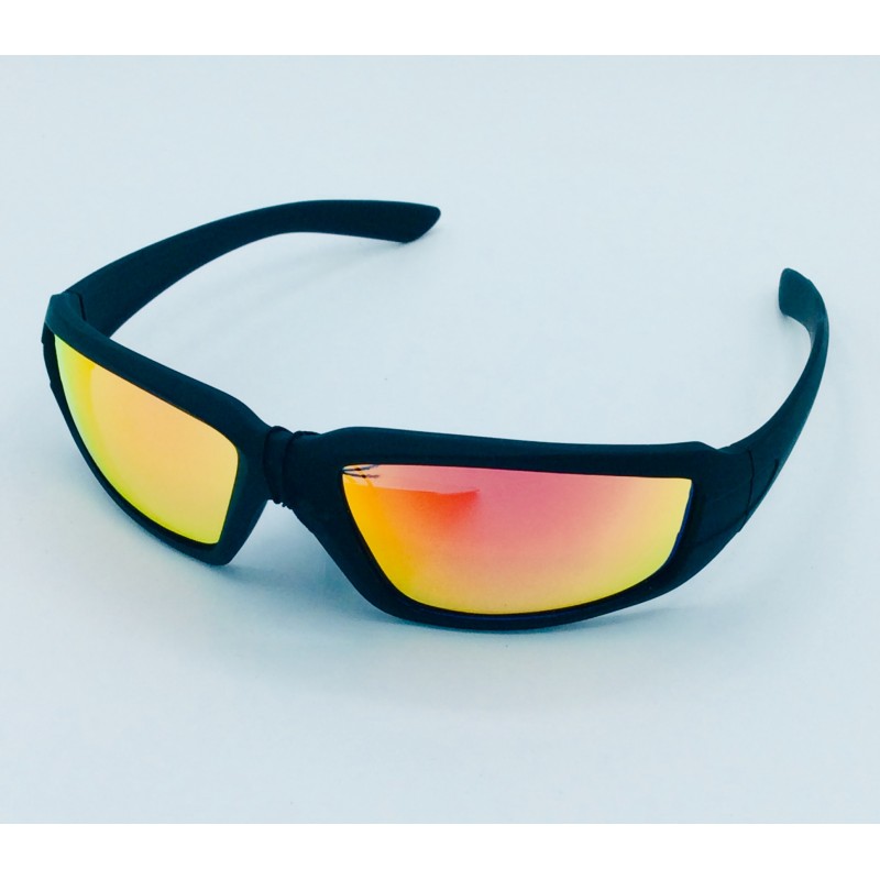 Black Frame Sport Red Lens Sunglasses Item BFRS-001