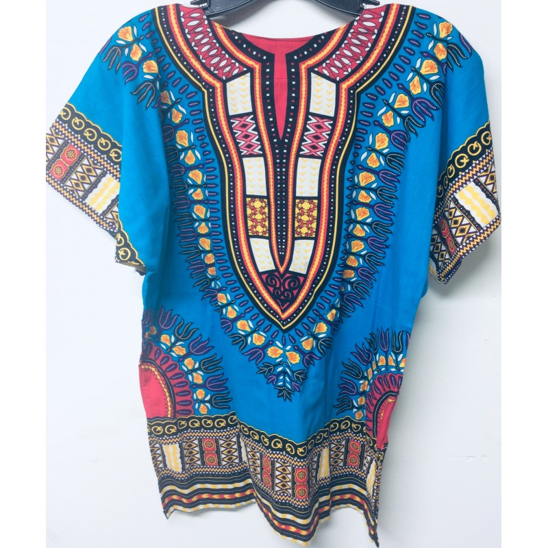 Blue African Print Pull Over Item BAPB-001