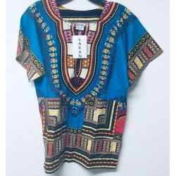 Blue African Print Pull Over Item BAPB-001