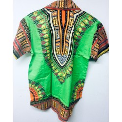 Green African Print Shirt Item GAPS-002