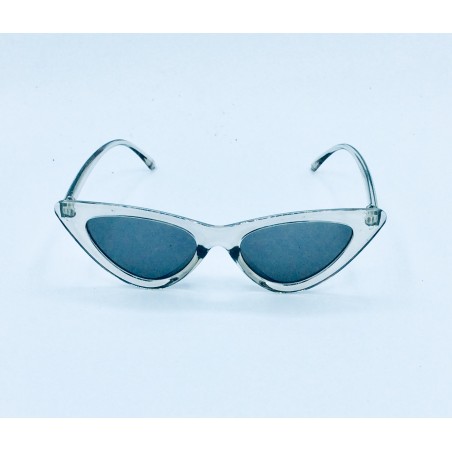 Ladies Smoke Cat Eye Clear Frame Medium Sun Glasses Item LSCMS-001