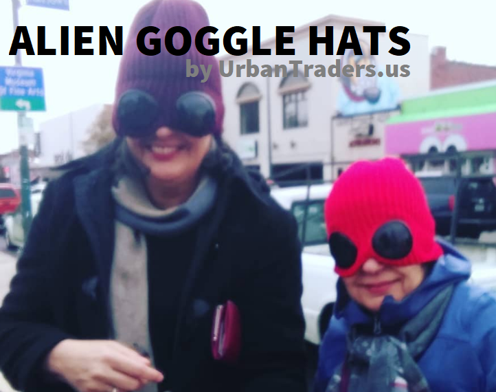 Happy Aliens Goggle Hats by UrbanTraders.us